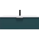 Corps de meuble en mélaminé, épaisseur 16 mm. Façade en mélaminé 4 chants droits ABS, épaisseur 19 mm. Finition : mat. Côtés des meubles avec décors assortis à la façade