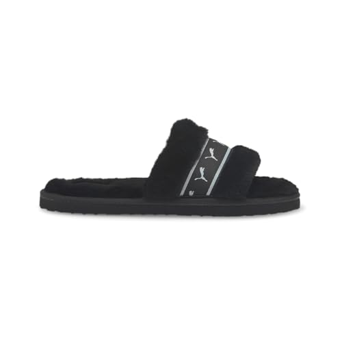 PUMA Kids Girls Fluff Remix Slide Casual Sandals Casual - Black