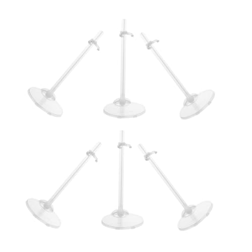 Kisangel 6pcs Doll Support Holders Portable Doll Stands for Display Storage Figure Rack Easy to Install for Boys and Girls Adults