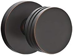 EMTEK Disk Rosette Passage Set with Matching Finish Bern Knob - Choice of 6 Finishes - 5109BNUS10B - Oil Rubbed Bronze (US10B)