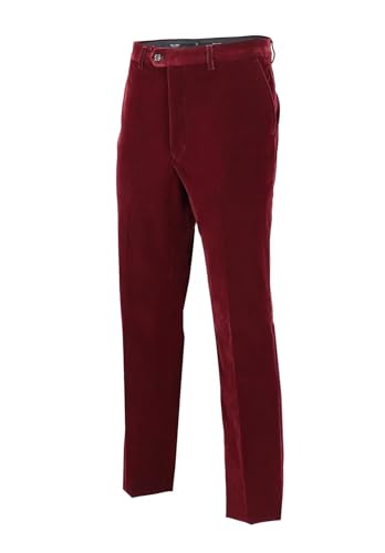 Men’s Velvet Trousers Vintage Classic Fit Dress Pants for Diner2