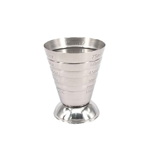 Mesurer la tasse en acier inoxydable cocktail Jigger liquide mini verre à expresso jusqu'à 2, 5 oz 75 ml 1pcmeasury tasse