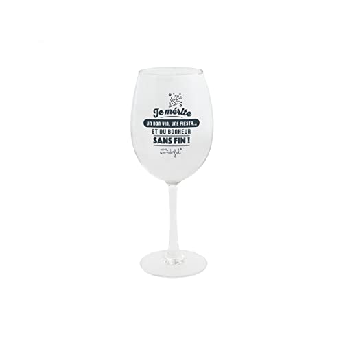 Mr Wonderful Verre à vin - Je mérite un bon vin, une fiesta… et du bonheur sans fin ! WOA2211993FRZ0