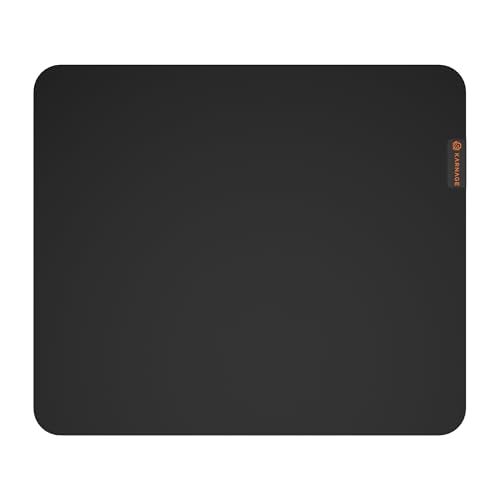 Image of KARNAGE by EVM Medium Gaming Mouse Pad (350 x 300 x 3 mm)| Speed + Control Surface | Anti-Slip Rubber | Micro-Weave Cloth | Precision Tracking Mousepad for Laptop, Office & Gaming (Black, KNG-MP-118)