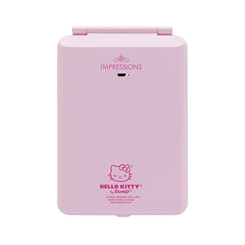Impressions Vanity Hello Kitty Touch Pad Mini Tri-Tone Makeup Mirror With Animal Print Flip Cover And Led Strip, Travel Vanity Mirror With Touch Sensor Switch And Usb Extension (Animal Pink) #TOP6