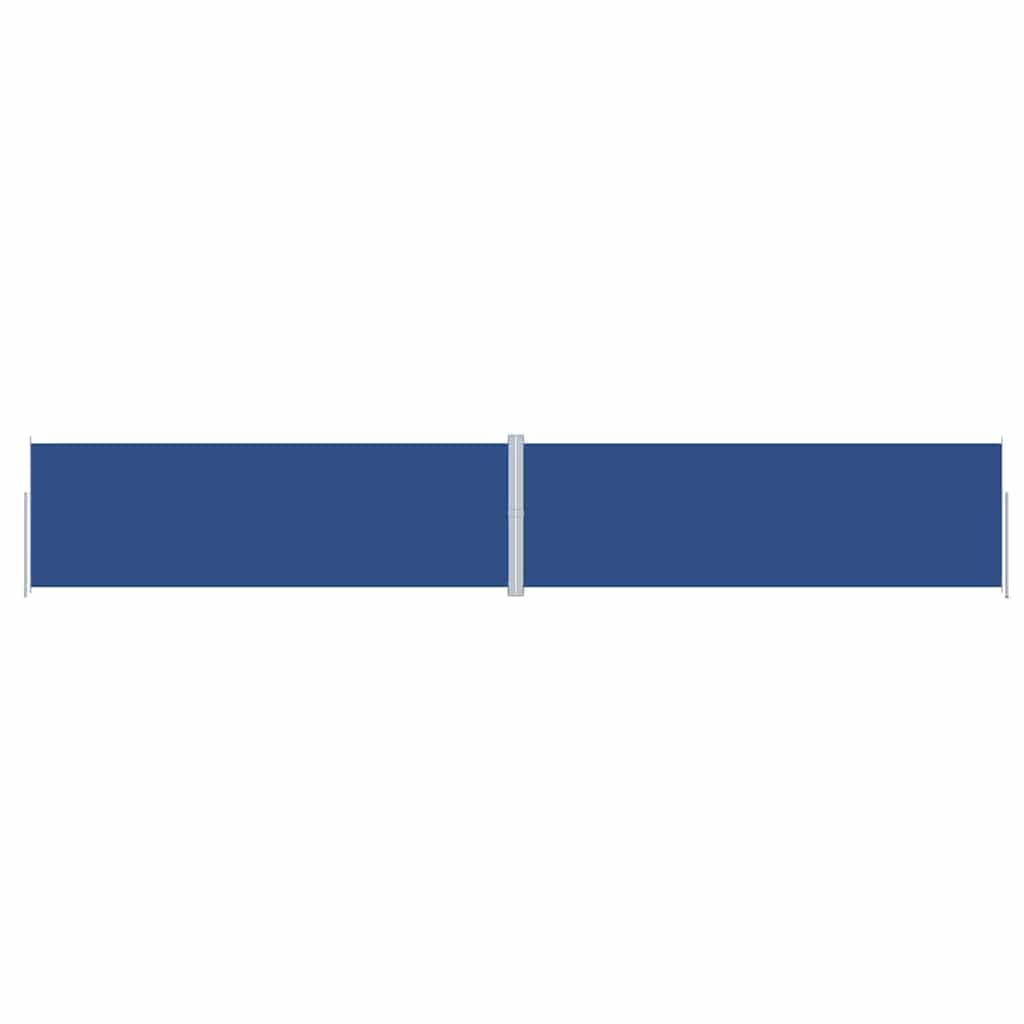 Auvent rétractable bleu 200x1200 cm en polyester haut de gamme pour grand jardin