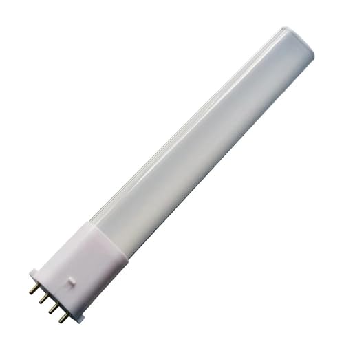 Gerrit Lámpara LED 2G7 8W 6W 4W AC/DC12V LED PL Brillo de luz 2G7 Plug bombilla LED Reemplaza la luz FLS (Color: blanco cálido, tamaño: NO_6W)