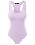 HATOPANTS Tank Top Bodysuits Sleeveless Sexy Crewneck Racerback Cotton Jumpsuits ORCHID S