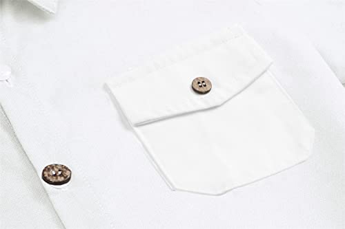 Image of SANGTREE Summer Button Down Shirts Cottn Tops for Men Women Boy Girl