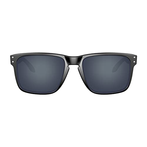 Image of Well-aimed Replacement Lenses Compatible with Oakley Holbrook XL Sunglasses - Black Iridium Polarized