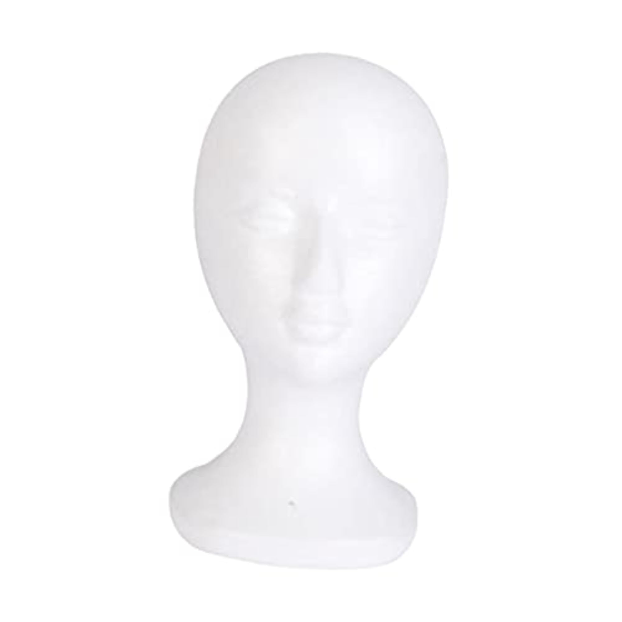 Foam Mannequin Head White Holder for Hairpieces Style H