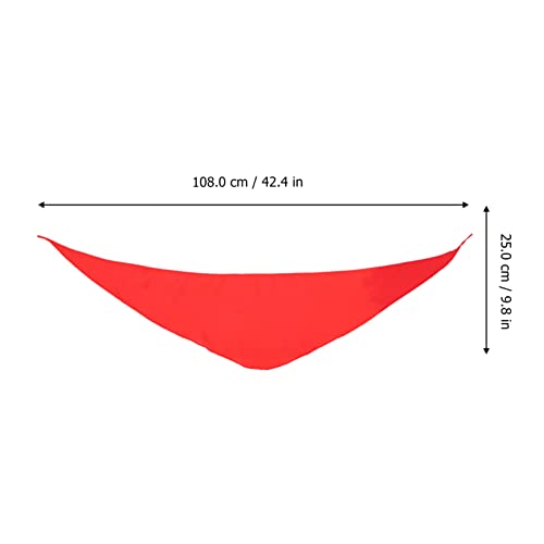 2pcs Red Triangle Scarf for Boys and Girls Lightweight Breathable Dancing Props for Dance Groups Comfortable for Boys Girls3