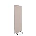 Produktbild hjh OFFICE Mobile Akustik Trennwand einzeln 177 x 60 cm FLEXMIUT Stoff Taupe Raumteiler Mittelpanel mit Rollen & Gleiter 891003
