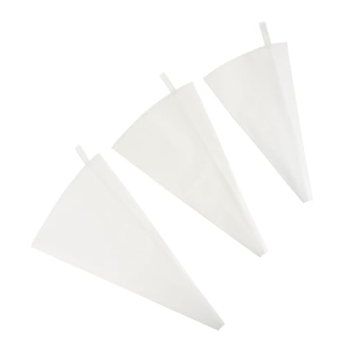 OUNONA 3pcs Reusable Pastry Bags Thick Icing Pouches for Cake and Cookie Decorating for Home Baking