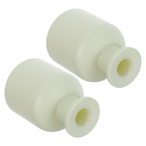SAFIGLE Botellas de Vidrio Difusoras de Aromaterapia 150 Ml Mate Verde 2 Piezas sin Tapa, Envases Vacíos para Aceites Esenciales, Difusores Varillas para SPA y Decoración Hogar