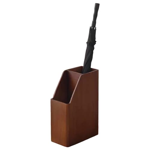 GBRJUYF Wooden Umbrella Stand, Retro Umbrella Holder for Villa, Commercial Umbrella nizer, Entryway Umbrella Storage, No Installation Required, Original Wood Finish