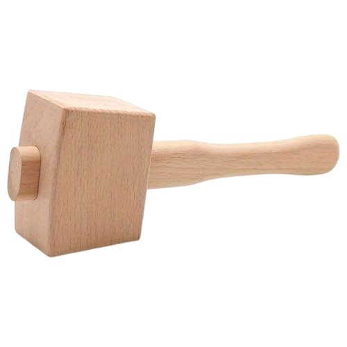 Monozoz Mazo para martillo de hielo, mazo de madera,Mazo multifuncional para carpintería | Herramienta manual para carpintería, mazo portátil para tallar madera de haya para carpintería
