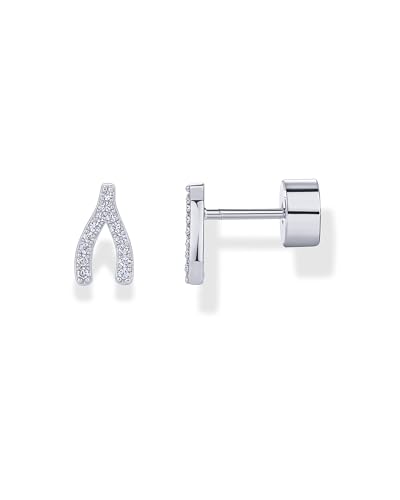 Image of PAVOI 14K Gold Plated Dainty Flat Back Earrings for Women, Piercing Studs