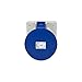 Walther Electric 460509 IP44 Splashproof Pin and Sleeve Receptacle 60/63 Amp, 5 Wire, 3P +N +G, 120/208 VAC, 9 Hour - Industrial Grade IEC 560R9 (Blue)