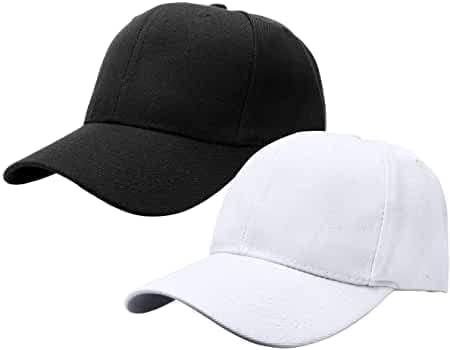 lavishable Cap for Men & Women Classic Style Hat Breathable Cotton Hat for Casual Wear, Sports, Travel, Summer Unisex Outdoor Cap (2 Cap PLN W HITE Bk) Multicolour-picture-15