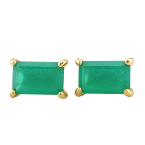 Boucles d'oreilles onyx vert et argent 925 pour un style quotidien
