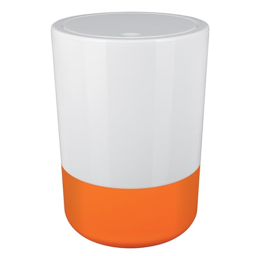 Spirella Poubelle à Bascule MOJI 5L Orange & Blanc