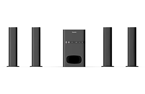 Image of Panasonic SC-HT480GW-K 4.1 Ch Convertible Soundbar, 100 W, Deep Bass Sound, Bluetooth, USB, RCA, AUX Inputs, Wall Mountable, Remote Control (Black)