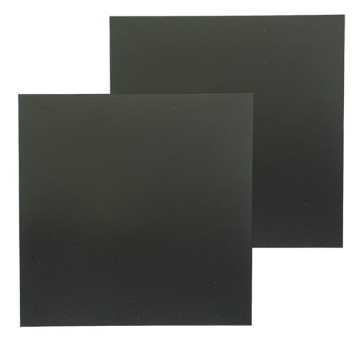 10 Pack 12x12 Inch Plastic Sheets (0.02" Thick), Durable Thermoplastic Panel for Laser Cutting, DIY Crafts, Cosplay Armor & Prototyping, Textured on Both Sides, Black
