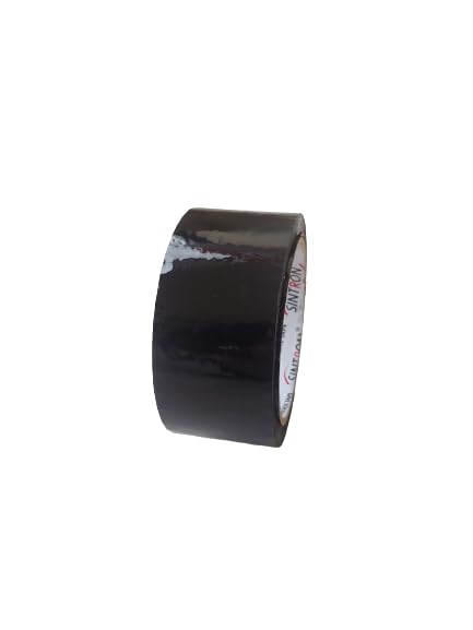 SINTRON Black BOPP Self Adhesive Heavy Duty Packaging Tape Roll | Water Resistant High-Strength Multipurpose Tape Roll for Home, Office, Packaging Box, Gift Wrap, (48mm, 40 Meter) (B0CKTHFL1S) Amazon Price History, Amazon Price Tracker