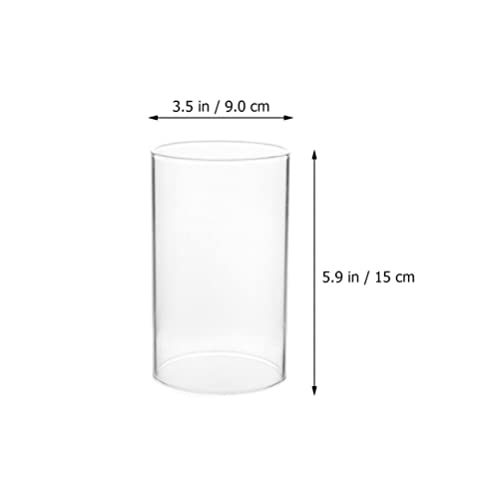 2pcs Windproof Lampshade Home Accessory Clear Candle Cover Transparent Candle Cover Household Candle Holder Transparent Candle Holder Decorative Glass Dome Desktop Glass Cloche