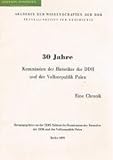  30 Jahre Kommission der Historiker der DDR und der Volksrepublik Polen : 1956 - 1986 ; Eine Chronik.