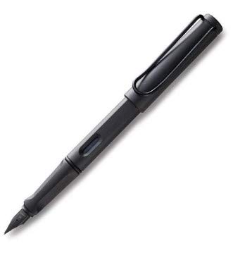 Lamy Safari Stylo plume noir mat à pointe moyenne - 2 x T10 Blue Ink et 1 x T10 Black Ink Cover
