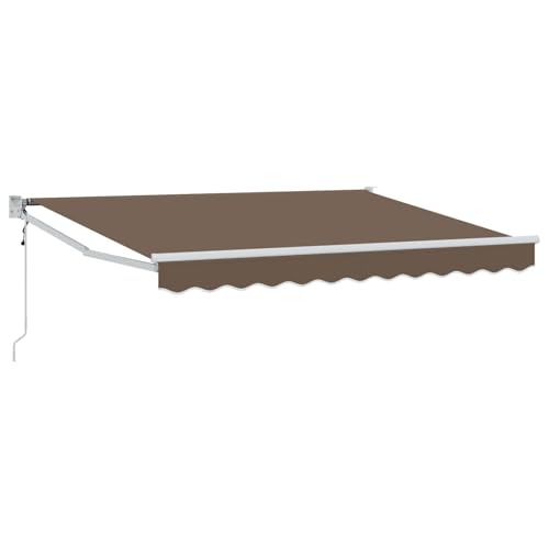 Auvent rétractable extérieur 4x3m polyester taupe vidaXL abri soleil météo