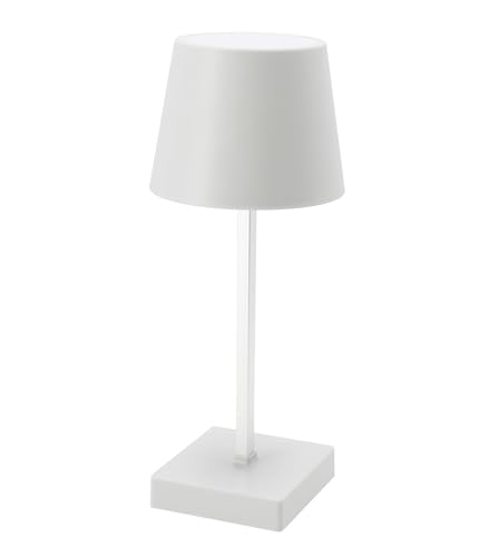 Spetebo LED Tischleuchte warm weiß - weiß/Batterie betrieben - Touch Leuchte Nachttischlampe Schreibtischlampe Deko Lampe