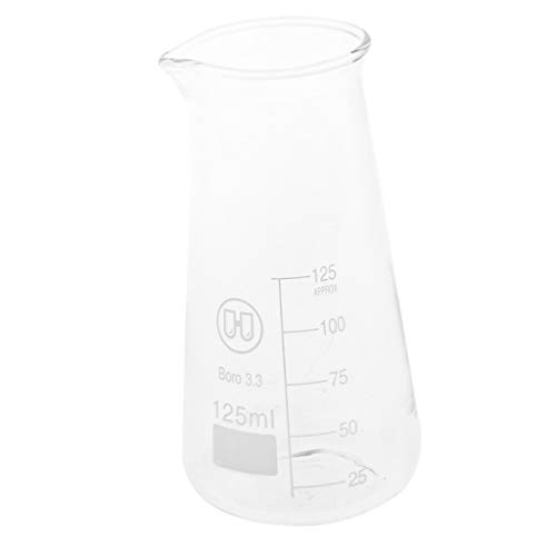 H HILABEE Erlenmeyer Flask Laboratoriumfles, conische fles, 125 ml, 125 ml - Afbeelding 8