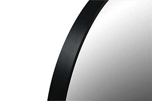 Frameworks 20" Deluxe Contemporary Black Circular Aluminum Mirror #TOP7