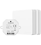 DEWENWILS Funkschalter Set, Funk-Wandschalter 30M Reichweite, 2 Funk Lichtschalter für Lampe, Kei...