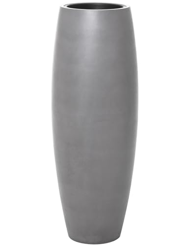 VIVANNO Pflanzkübel Bodenvase Fiberglas Magnum Beton-Optik Grau - 80x23