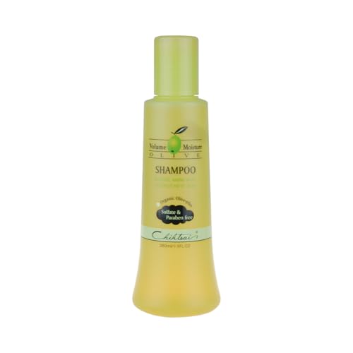 Chihtsai Olive Shampoo, Gentle Cleanse and Locks in Moisture w/PH-balanced Formula | Sulfate-, Paraben-Free for Color-Treated Hair - 280ml/8.3 Fl oz