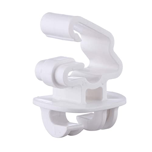 FENCE SHOCK Insulators for Electric Fence Wire Standard Snug-Fitting T-Posts Fencing Insulator Clips, 25 per Bag, White, Farm Fence