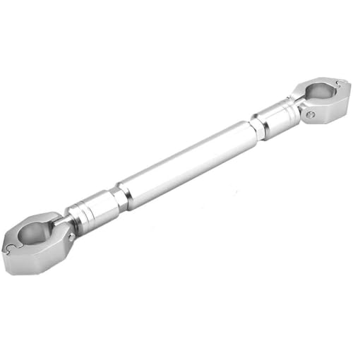 FENIQG Motorrad-Ausgleichsstange 22mm 7/8 '' für Kawasaki KX250, Aluminiumlegierung Motorradausgleich Lenker Querstange Motorrad Verstärkungshebel Zubehör,Silver