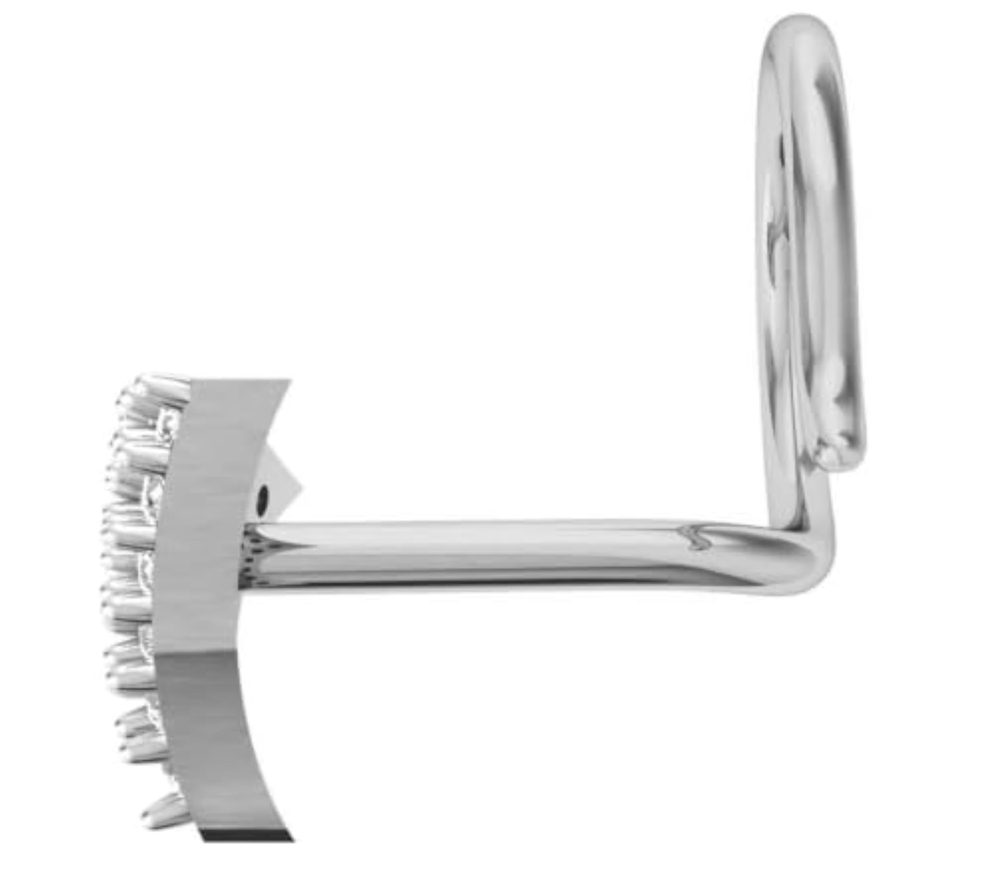 Women's 9K BIS Hallmarked White Gold Stud Nosering