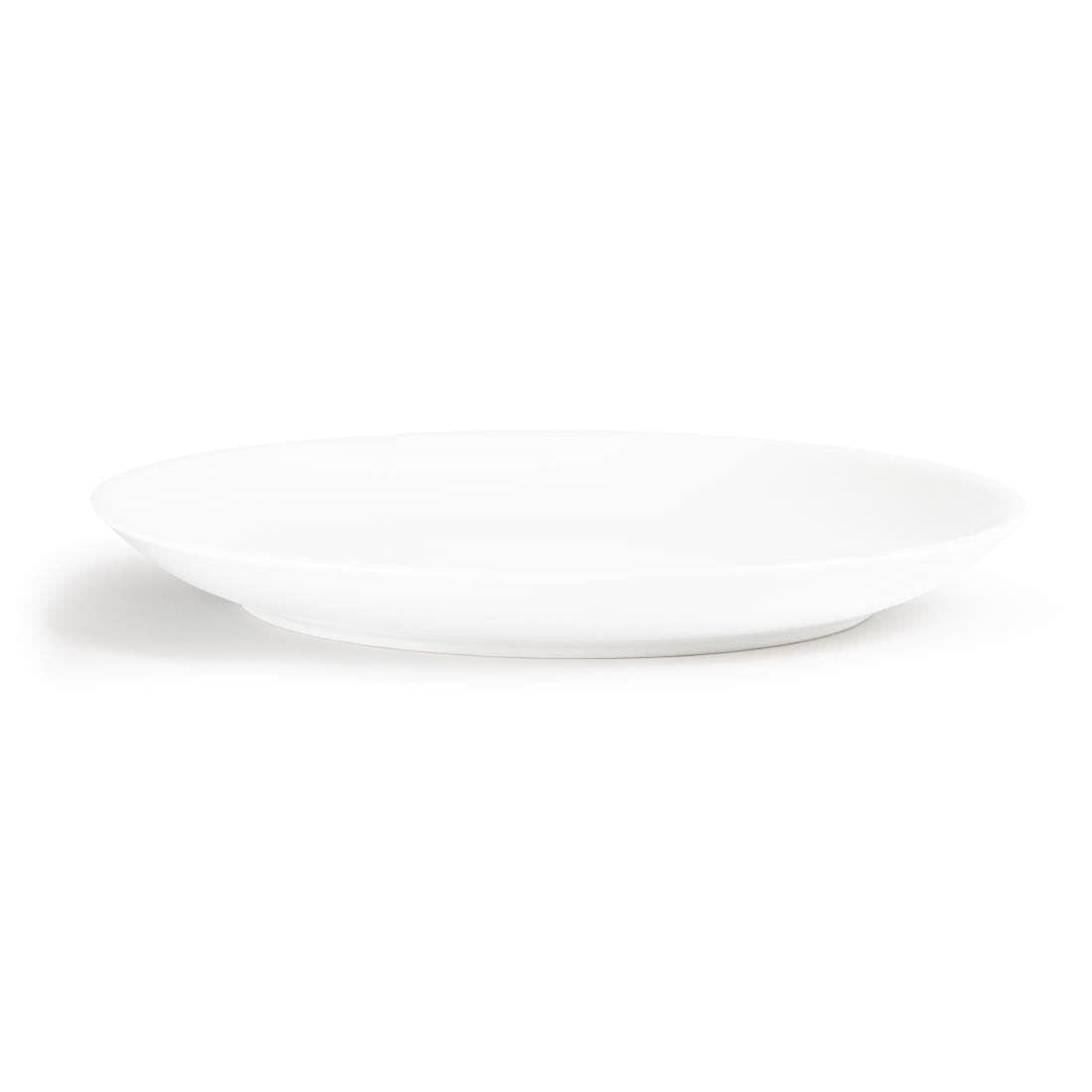 Olympia Whiteware - Juego de 6 platos de porcelana (280 mm)
