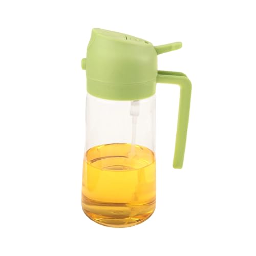 DMWLZHO Dispensador y pulverizador de aceite de oliva 2 en 1, botella de cocina de 470 ml (16 oz) for aceite y vinagre(Green-500ml)