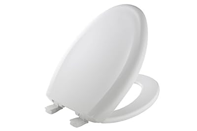MAYFAIR Toilet Seat will Slow Close and Never Come Loose, ELONGATED, Long Lasting Plastic, White, 120SLOWE 000