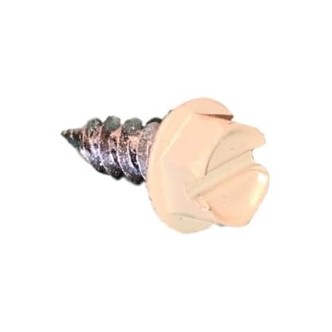 SCREWIT Brand #8 x 1/2 inch Gutter and downspout Colored Zip Screws with 1/4 inch Head (25 Pack) ((Almond) Cover