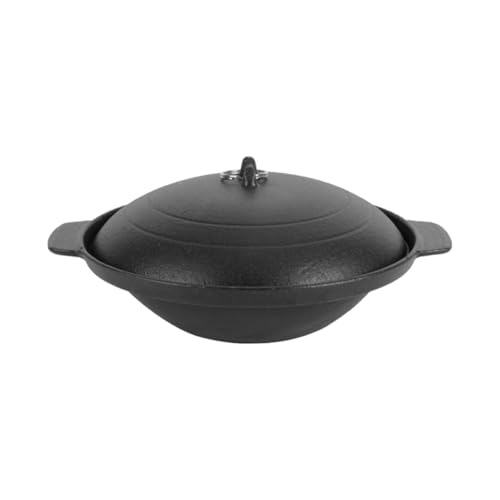 Cabilock 1 Pc Maceta de barro cazuelas de vajilla con tapa horno ovalado utensilios de cocina cacerola frigideira antiadherente cazuela para casa cazuela casera planchar