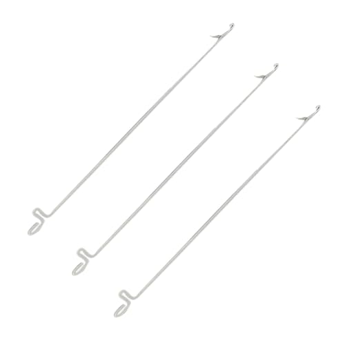 Beatifufu 3pcs Stainless Steel Buddha Head Crochet Hook Set Loop for DIY Beading Bracelet Making