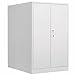 CNANXU Metal Storage Cabinet with Locking Doors and 2 Adjustable Shelves, Small Lockable Storage Cabinets with Lock for Garage Home Office and All The Places You Need (White)