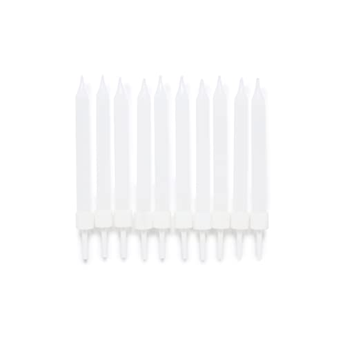 Amscan 9911945 Stnd Candle White- 10 Pack, 6 cm - Image 2